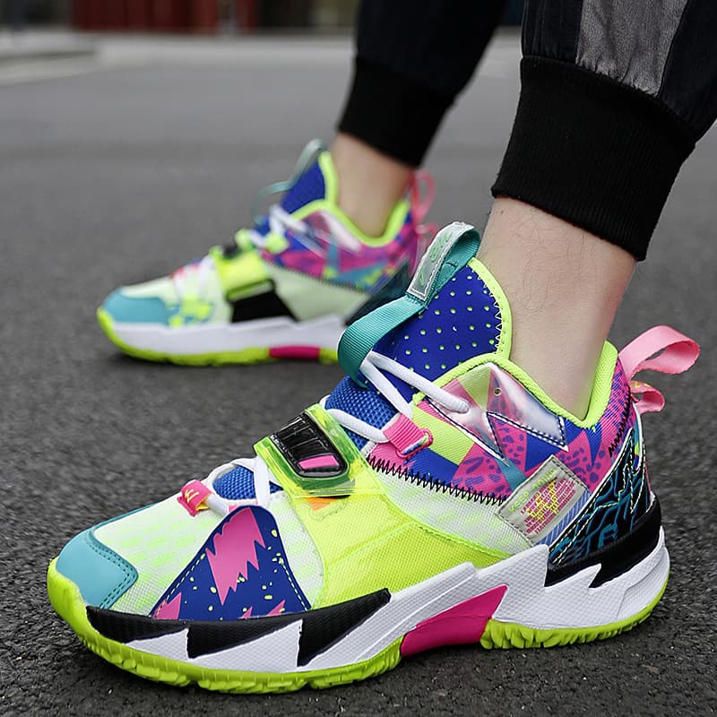 Autumn Flying Surface Woven Youth Basketball Shoes